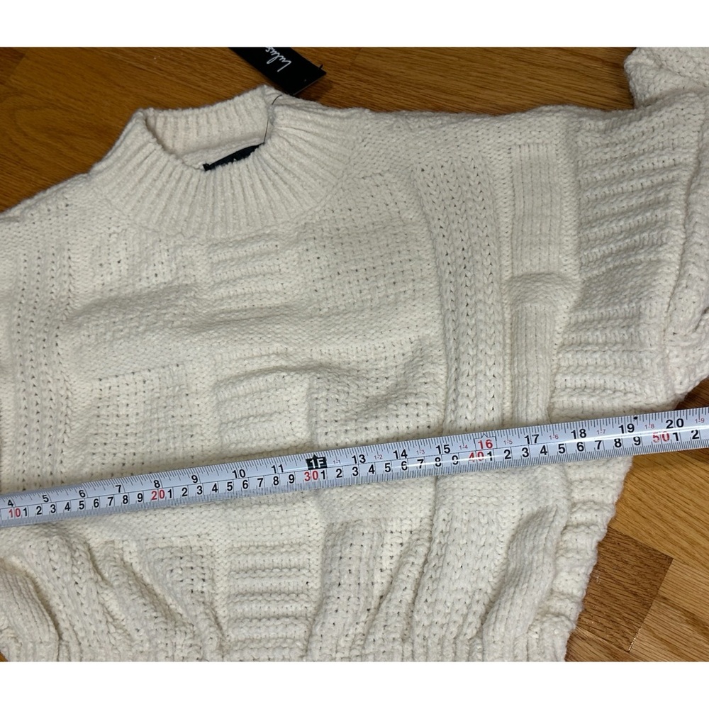 Lulus Patchwork It Cable Knit Cutout Sweater Dres… - image 6